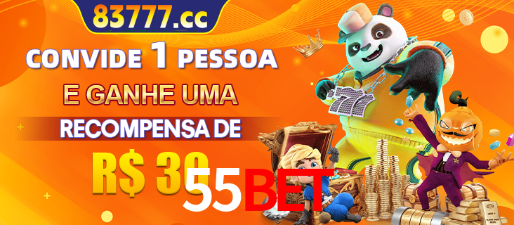 Banner institucional da 55bet sobre parceria de marcas e criação de uma marca de excelência, apresentando os mascotes de jogos populares como o Fortune Tiger.