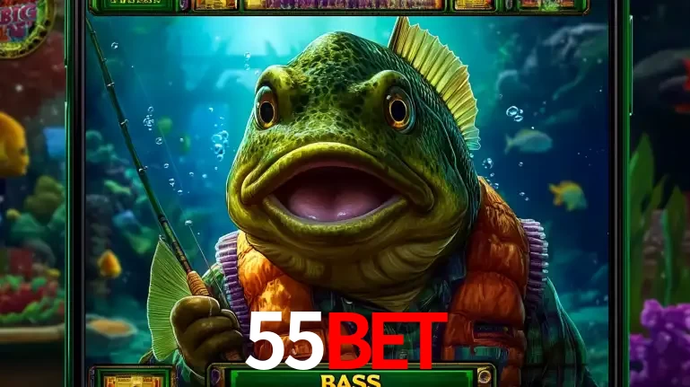 Personagem de peixe pescador do popular jogo de slot com tema de pescaria, uma das emocionantes opções de caça-níqueis para jogar e ganhar no cassino 55bet.